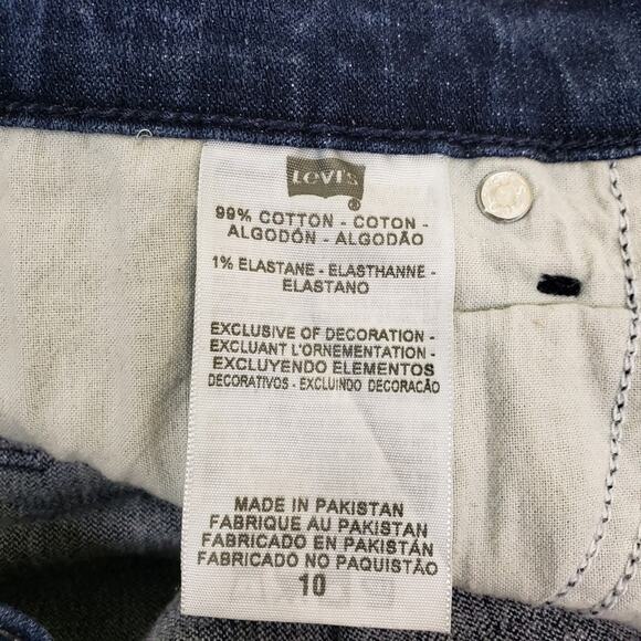 Levi's Womens 10 Vintage Dark Wash Cropped Jeans - Picture 10 of 10